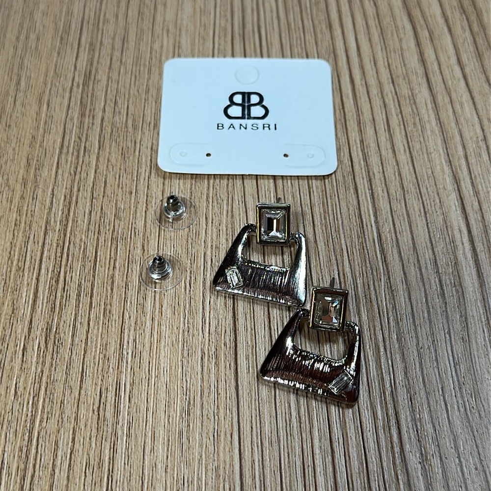 BANSRI Silver Geometric Earrings - Picture 3 of 7
